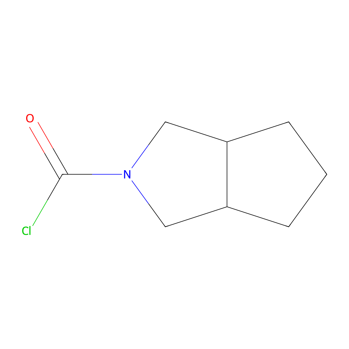 (3AR,6aS)-hexahydrocyclopenta[c]pyrrole-2(1H)-carbonyl chloride molecular structure, CAS 2137094-13-2