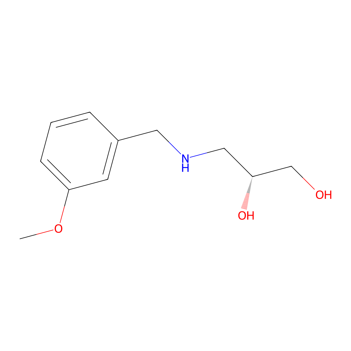 (2R)-3-{[(3-methoxyphenyl)methyl]amino}propane-1,2-diol molecular structure, CAS 2137095-03-3