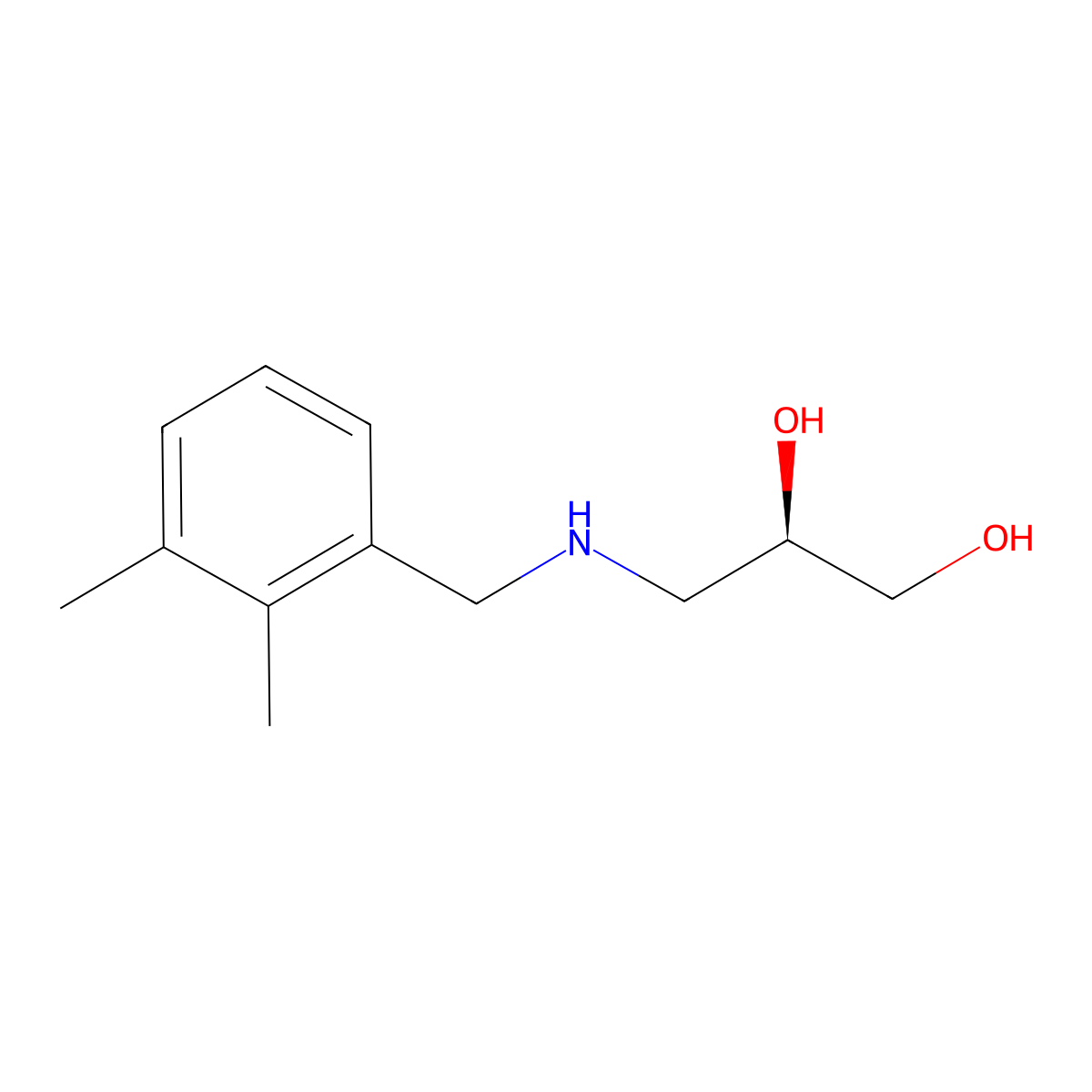 (2R)-3-{[(2,3-dimethylphenyl)methyl]amino}propane-1,2-diol molecular structure, CAS 2137095-09-9