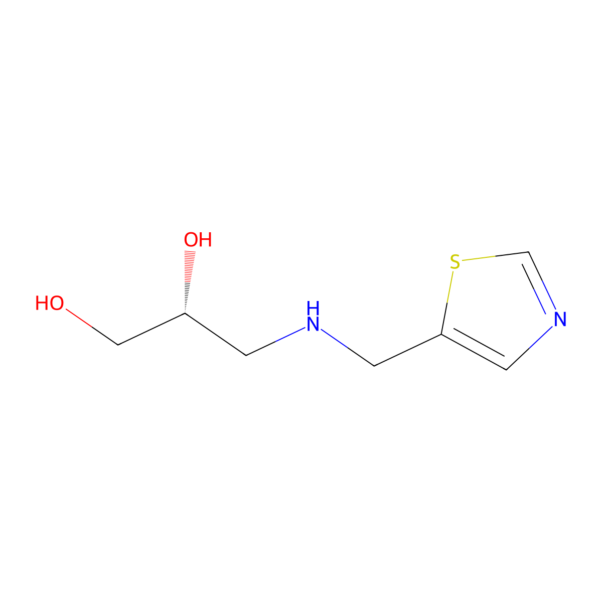 (2R)-3-{[(1,3-thiazol-5-yl)methyl]amino}propane-1,2-diol molecular structure, CAS 2137095-16-8