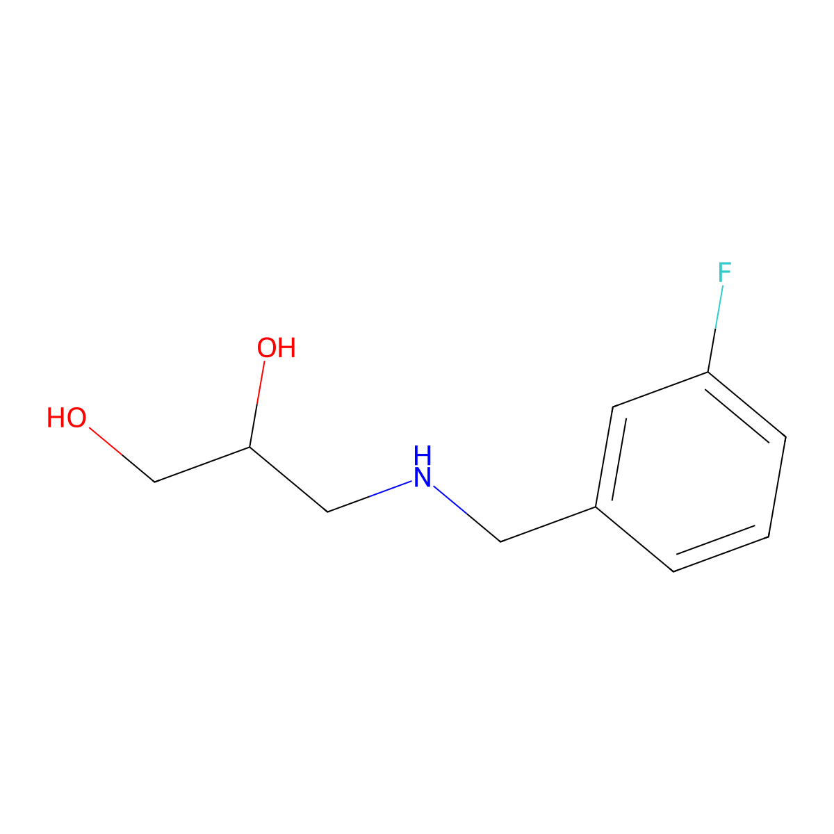 (2R)-3-{[(3-fluorophenyl)methyl]amino}propane-1,2-diol molecular structure, CAS 2137098-52-1