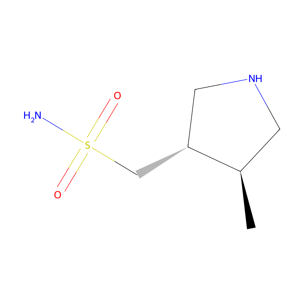 [(3S,4S)-4-methylpyrrolidin-3-yl]methanesulfonamide molecular structure, CAS 2137099-02-4