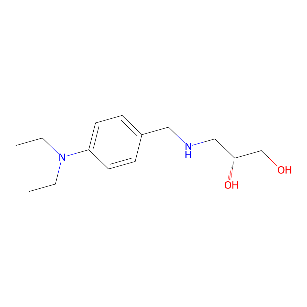 (2R)-3-({[4-(diethylamino)phenyl]methyl}amino)propane-1,2-diol molecular structure, CAS 2137100-83-3