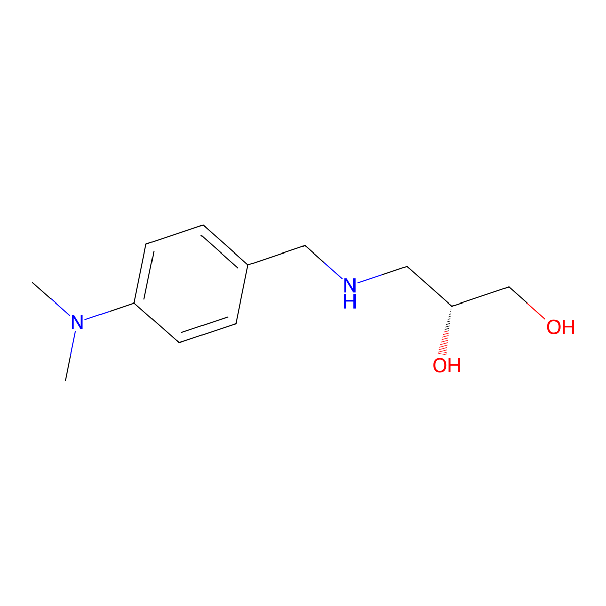 (2R)-3-({[4-(dimethylamino)phenyl]methyl}amino)propane-1,2-diol molecular structure, CAS 2137135-62-5