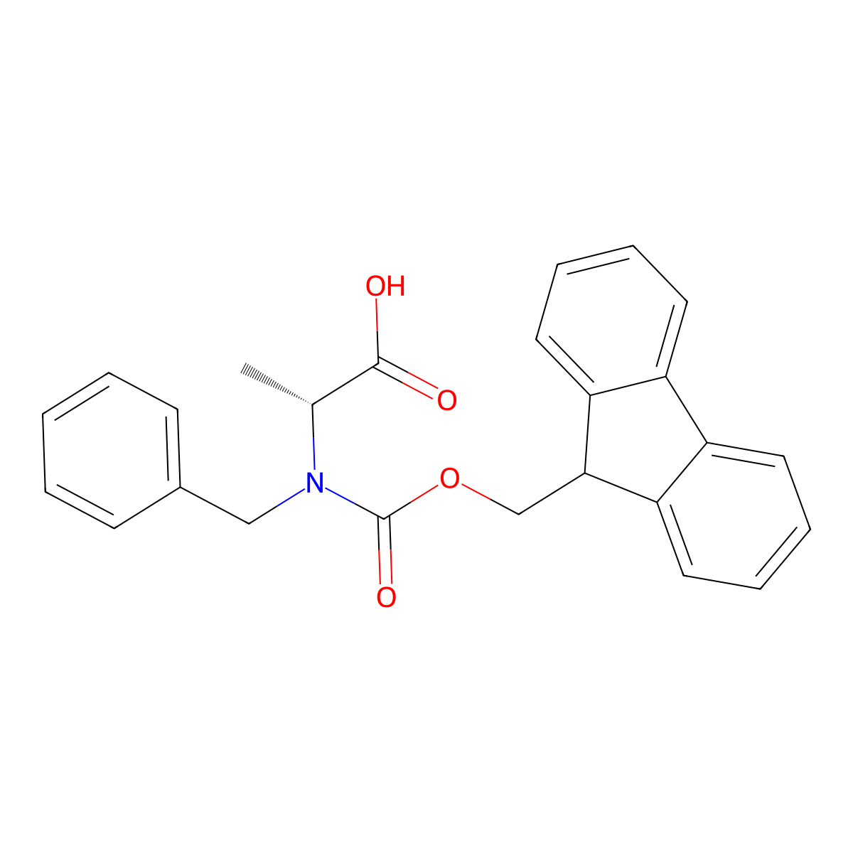 (2R)-2-[benzyl({[(9H-fluoren-9-yl)methoxy]carbonyl})amino]propanoic acid molecular structure, CAS 2137135-65-8