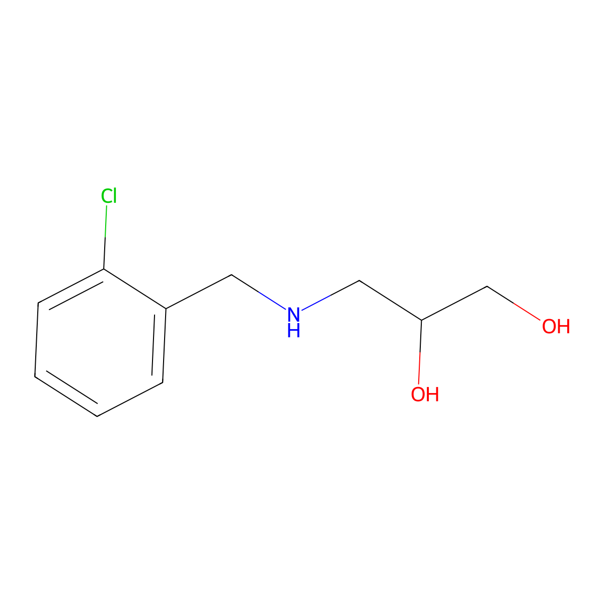 (2R)-3-{[(2-chlorophenyl)methyl]amino}propane-1,2-diol molecular structure, CAS 2137135-72-7