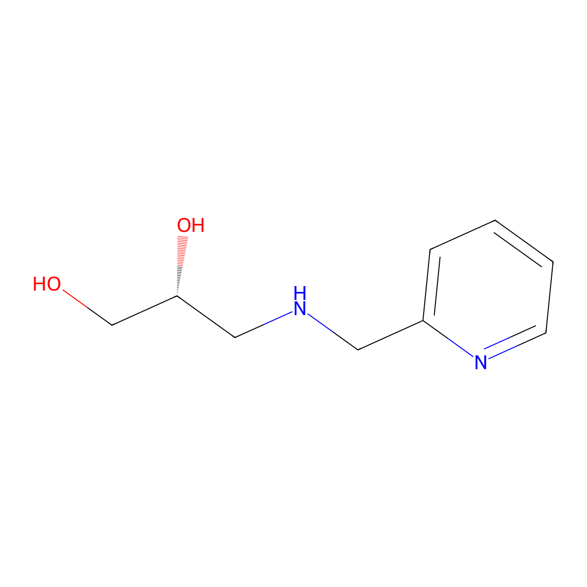 (2R)-3-{[(pyridin-2-yl)methyl]amino}propane-1,2-diol molecular structure, CAS 2137135-90-9