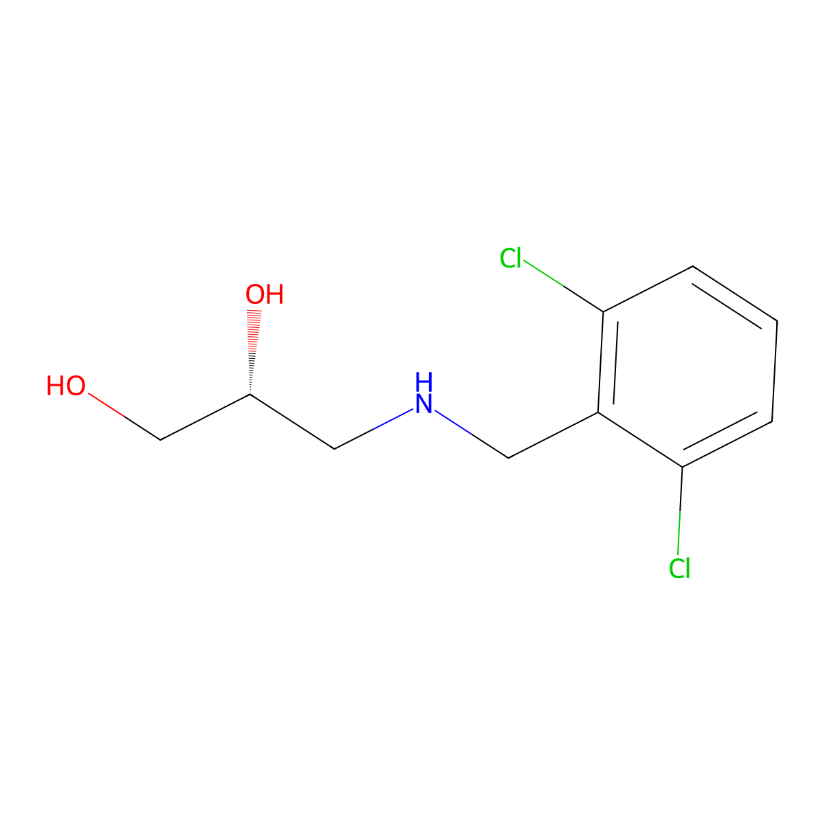 (2R)-3-{[(2,6-dichlorophenyl)methyl]amino}propane-1,2-diol molecular structure, CAS 2137135-93-2