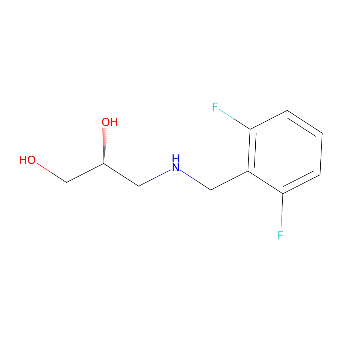 (2R)-3-{[(2,6-difluorophenyl)methyl]amino}propane-1,2-diol molecular structure, CAS 2137136-33-3
