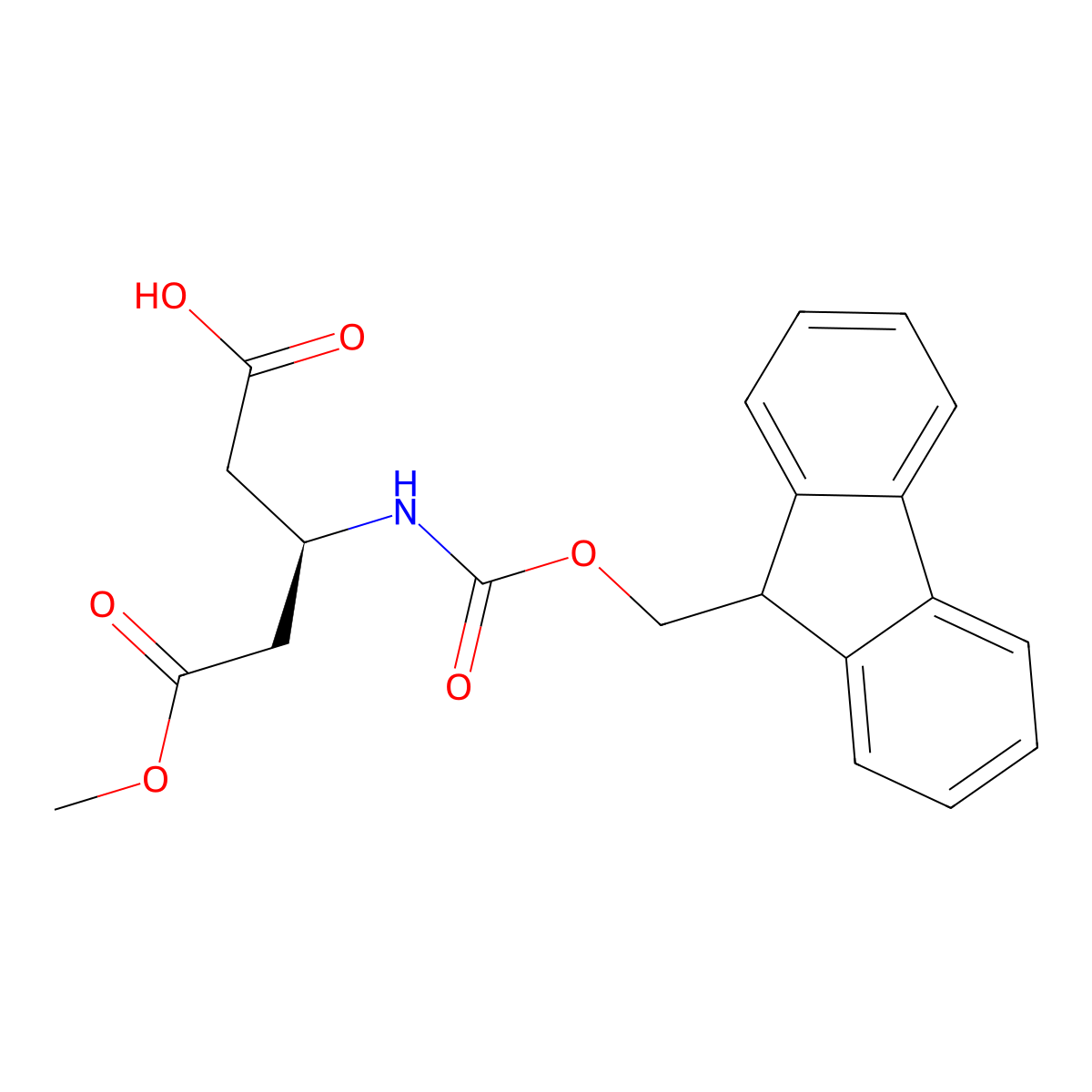 (3R)-3-({[(9H-fluoren-9-yl)methoxy]carbonyl}amino)-5-methoxy-5-oxopentanoic acid molecular structure, CAS 2137136-38-8