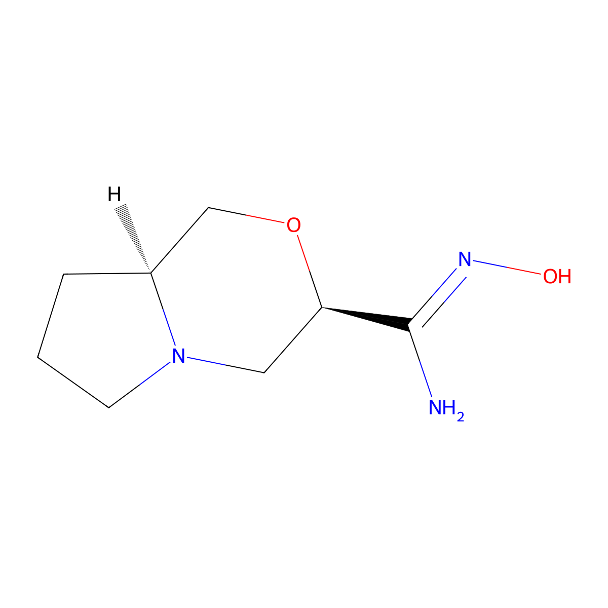 (3R,8aS)-N'-hydroxy-hexahydro-1H-pyrrolo[2,1-c]morpholine-3-carboximidamide molecular structure, CAS 2137136-41-3