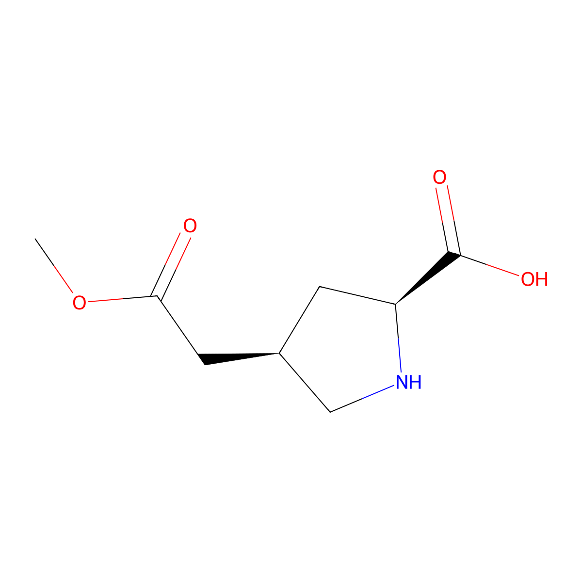 (2S,4R)-4-(2-methoxy-2-oxoethyl)pyrrolidine-2-carboxylic acid molecular structure, CAS 2137144-57-9