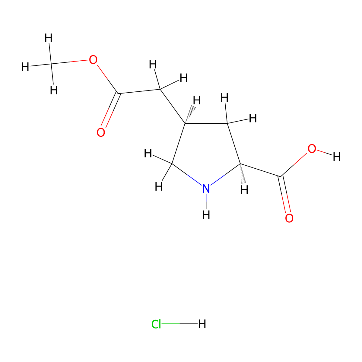 (2S,4R)-4-(2-methoxy-2-oxoethyl)pyrrolidine-2-carboxylic acid hydrochloride molecular structure, CAS 2137144-77-3