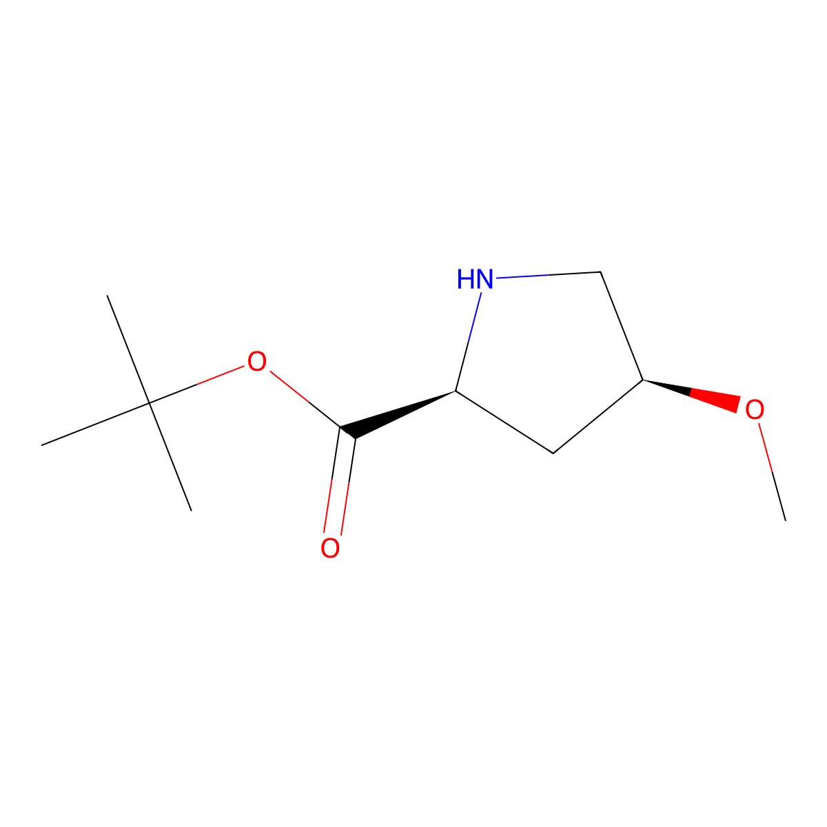tert-butyl (2S,4S)-4-methoxypyrrolidine-2-carboxylate molecular structure, CAS 2137144-84-2