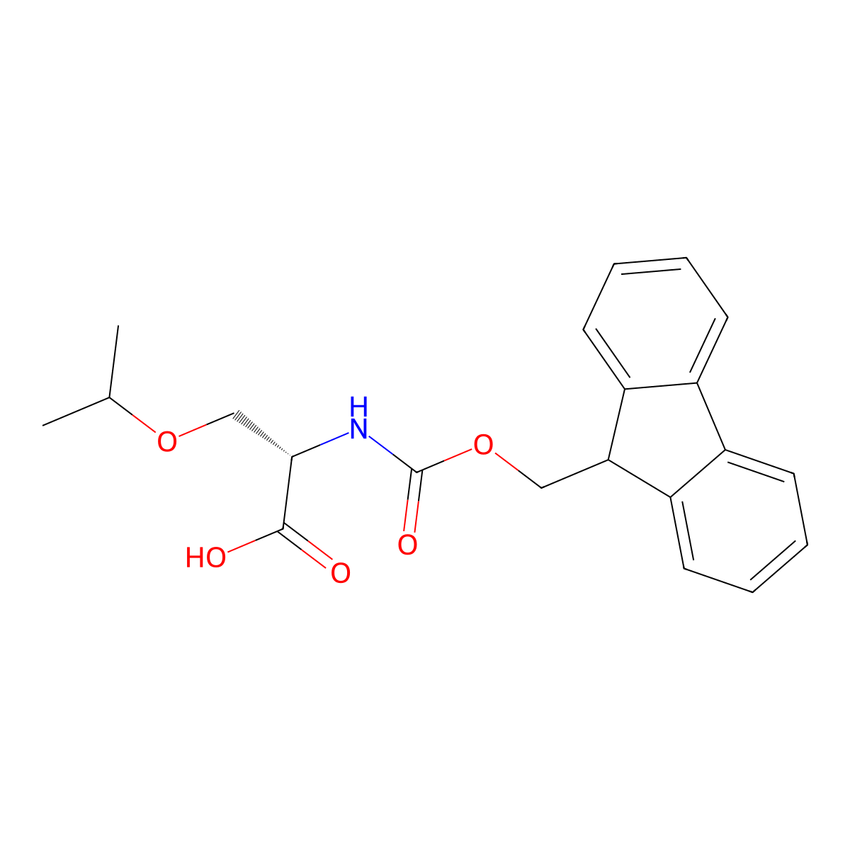 (2S)-2-({[(9H-fluoren-9-yl)methoxy]carbonyl}amino)-3-(propan-2-yloxy)propanoic acid molecular structure, CAS 2137146-08-6