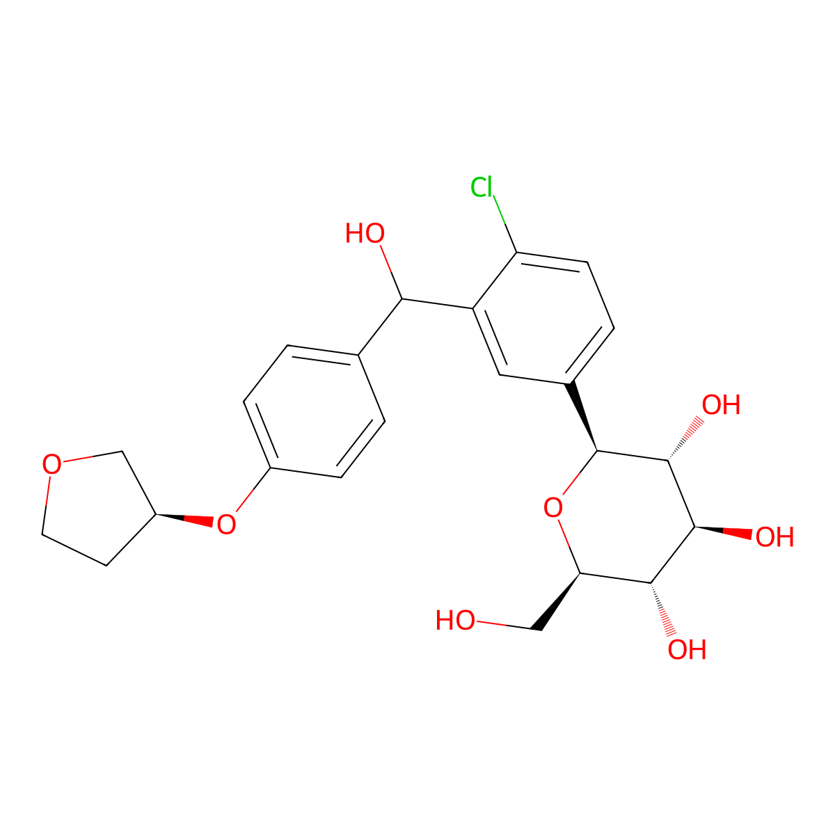 Hydroxy Empagliflozin molecular structure, CAS 2137418-13-2