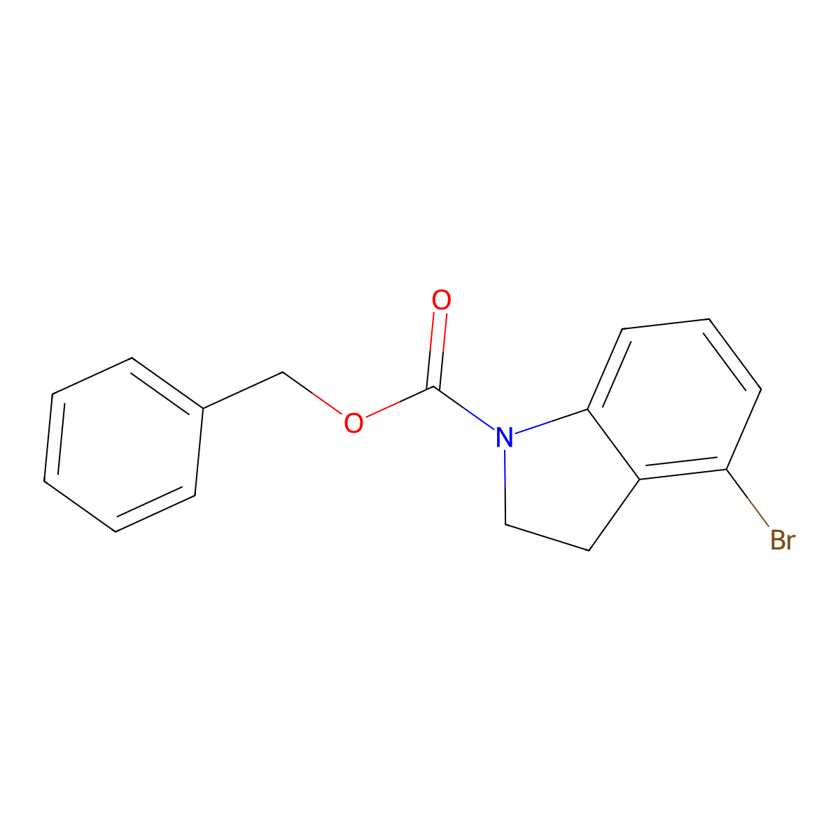 benzyl 4-bromo-2,3-dihydro-1H-indole-1-carboxylate molecular structure, CAS 2137424-54-3