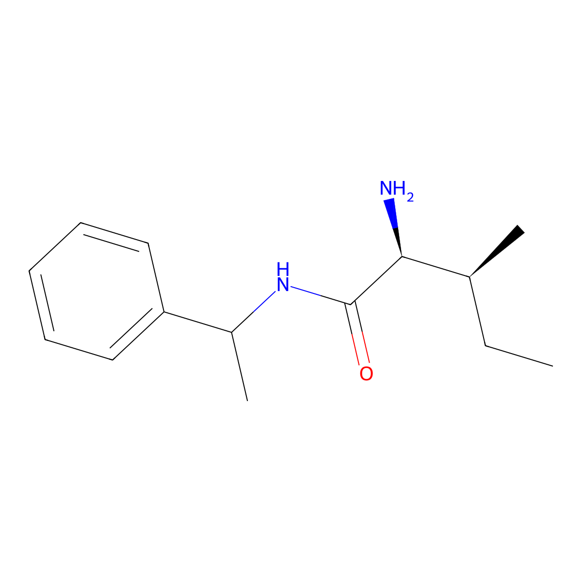 (2s,3s)-2-Amino-3-methyl-N-(1-phenylethyl)pentanamide molecular structure, CAS 2137427-52-0