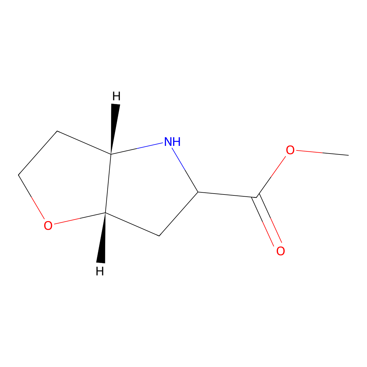 rac-methyl (3aR,6aR)-hexahydro-2H-furo[3,2-b]pyrrole-5-carboxylate molecular structure, CAS 2137432-57-4