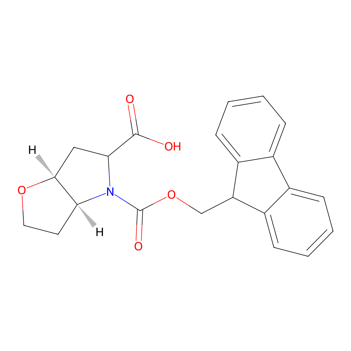 rac-(3aR,6aR)-4-{[(9H-fluoren-9-yl)methoxy]carbonyl}-hexahydro-2H-furo[3,2-b]pyrrole-5-carboxylic acid molecular structure, CAS 2137432-63-2