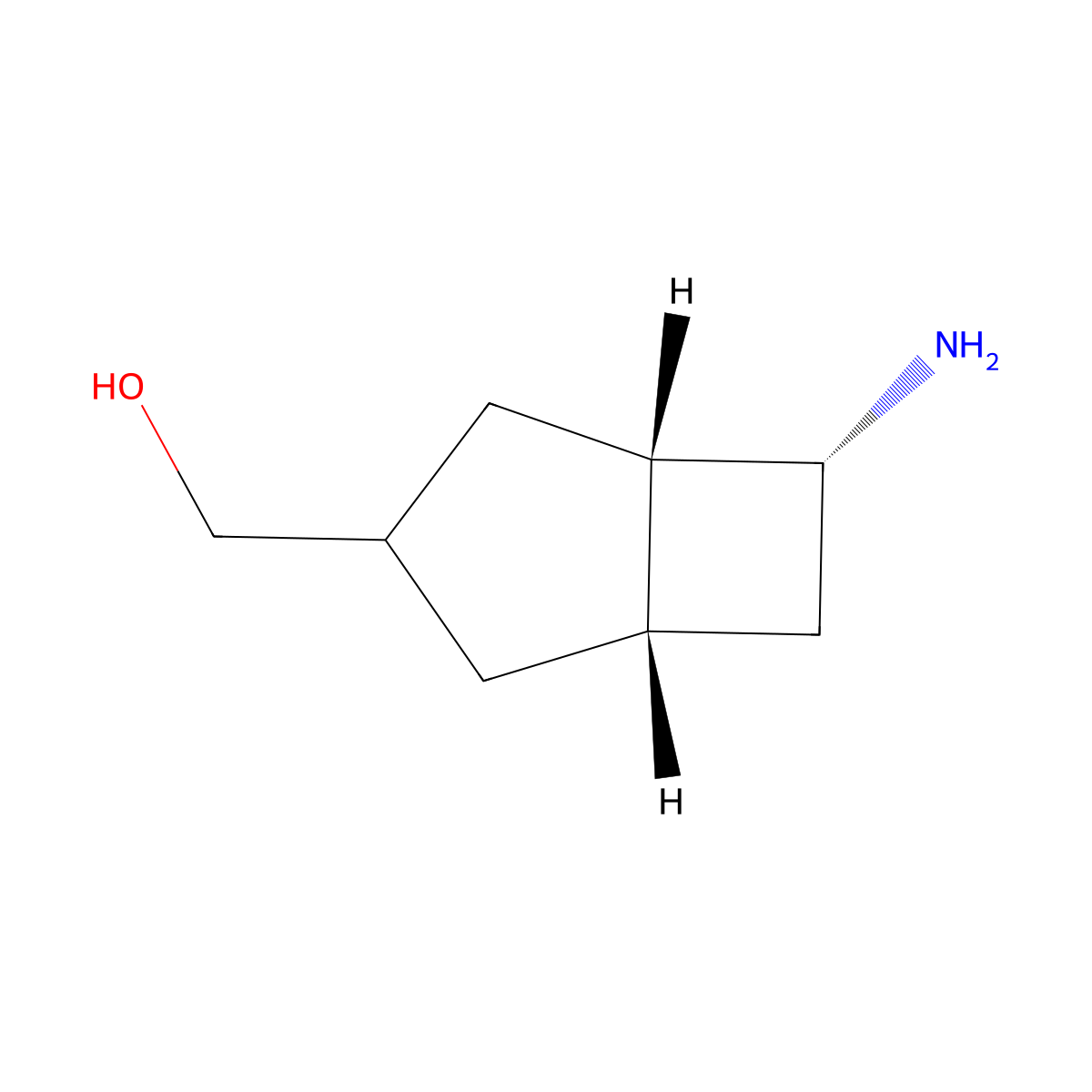 rac-[(1R,5R,6S)-6-aminobicyclo[3.2.0]heptan-3-yl]methanol molecular structure, CAS 2137432-81-4