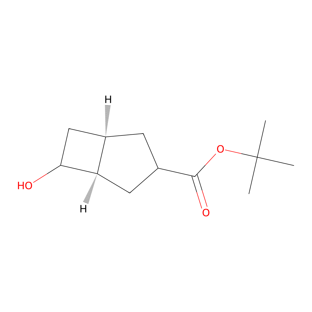 rac-tert-butyl (1R,5R)-6-hydroxybicyclo[3.2.0]heptane-3-carboxylate molecular structure, CAS 2137433-27-1