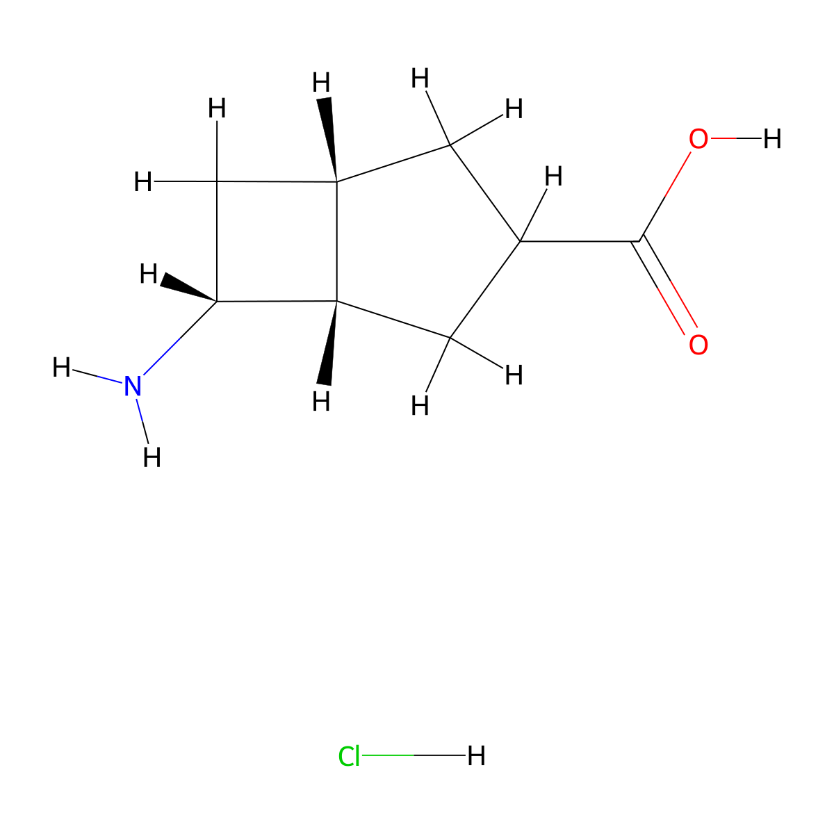 rac-(1R,5R,6S)-6-aminobicyclo[3.2.0]heptane-3-carboxylic acid hydrochloride molecular structure, CAS 2137433-63-5