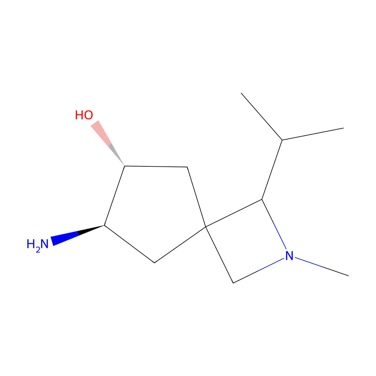 (6R,7R)-7-Amino-2-methyl-3-propan-2-yl-2-azaspiro[3.4]octan-6-ol molecular structure, CAS 2137434-35-4