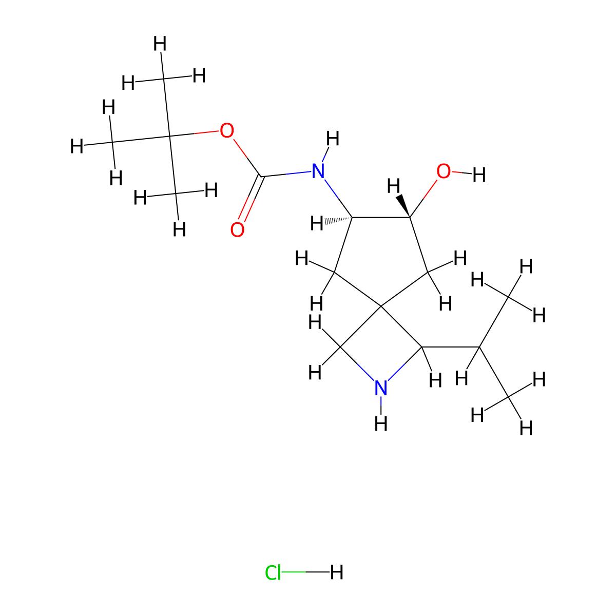 rac-tert-butyl N-[(6R,7R)-7-hydroxy-1-(propan-2-yl)-2-azaspiro[3.4]octan-6-yl]carbamate hydrochloride molecular structure, CAS 2137434-42-3