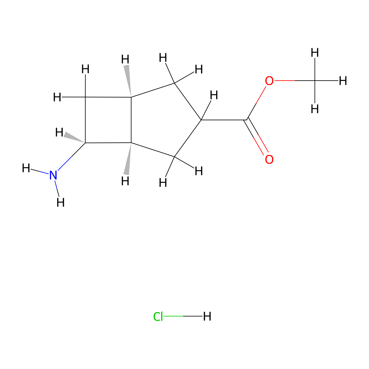 rac-methyl (1R,5R,6S)-6-aminobicyclo[3.2.0]heptane-3-carboxylate hydrochloride molecular structure, CAS 2137434-45-6