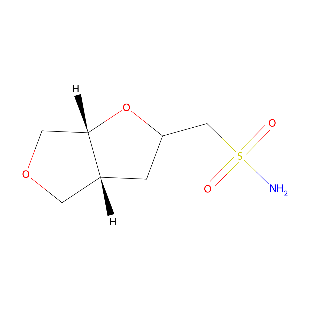 rac-[(3aR,6aR)-hexahydrofuro[2,3-c]furan-2-yl]methanesulfonamide molecular structure, CAS 2137439-20-2
