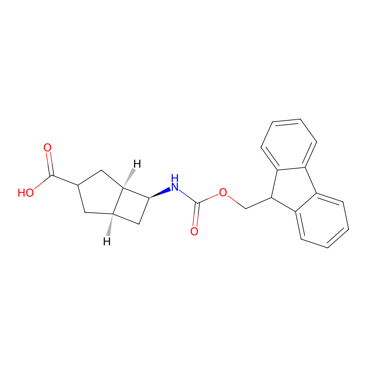 rac-(1R,5R,6S)-6-({[(9H-fluoren-9-yl)methoxy]carbonyl}amino)bicyclo[3.2.0]heptane-3-carboxylic acid molecular structure, CAS 2137439-40-6