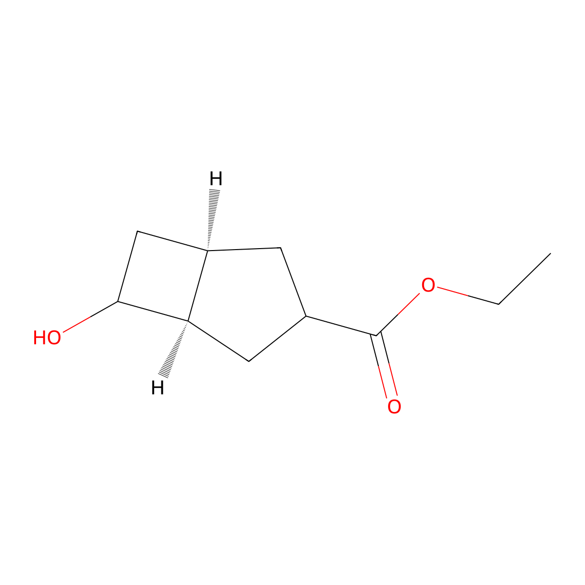 rac-ethyl (1R,5R)-6-hydroxybicyclo[3.2.0]heptane-3-carboxylate molecular structure, CAS 2137439-54-2