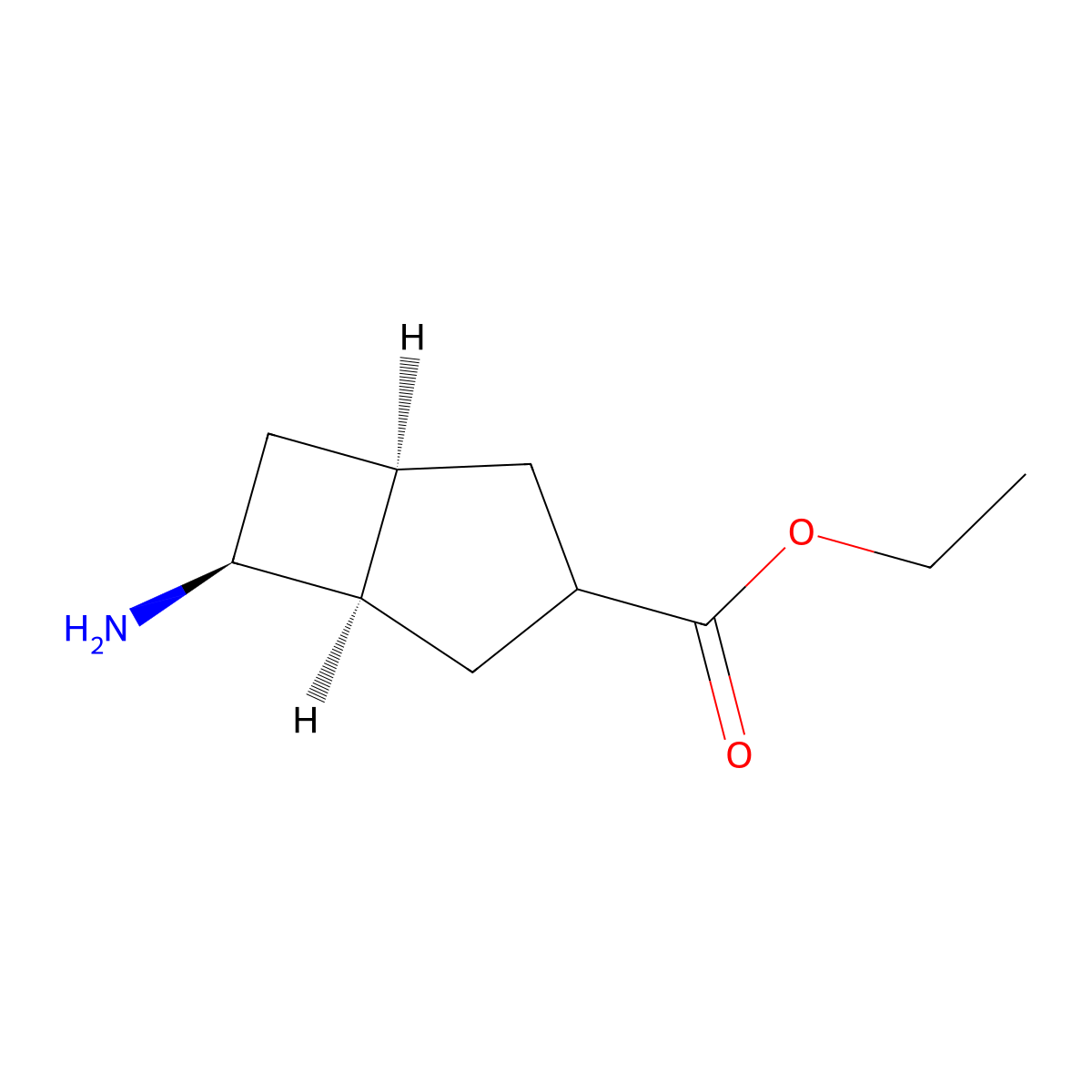 rac-ethyl (1R,5R,6S)-6-aminobicyclo[3.2.0]heptane-3-carboxylate molecular structure, CAS 2137439-80-4