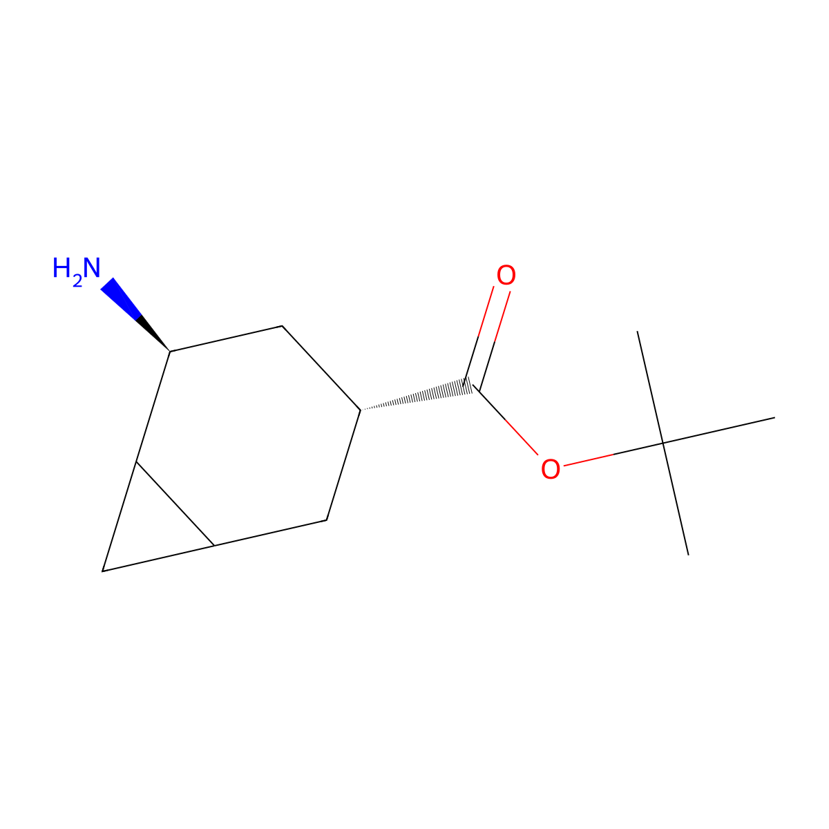 rac-tert-butyl (3R,5S)-5-aminobicyclo[4.1.0]heptane-3-carboxylate molecular structure, CAS 2137440-29-8