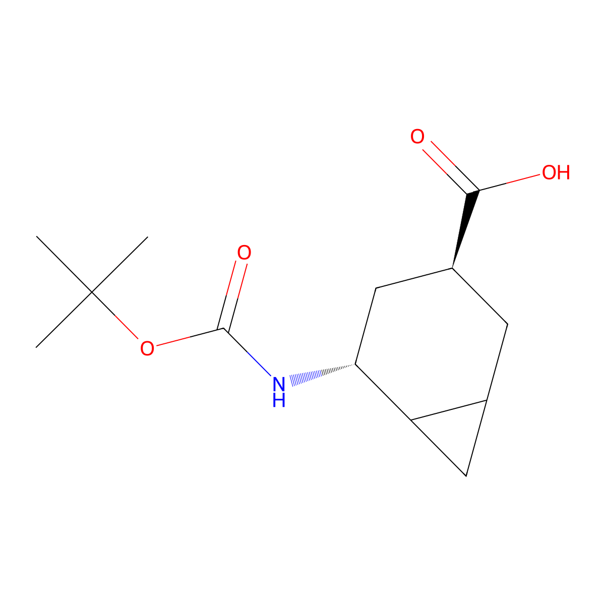 rac-(3R,5S)-5-{[(tert-butoxy)carbonyl]amino}bicyclo[4.1.0]heptane-3-carboxylic acid molecular structure, CAS 2137440-30-1