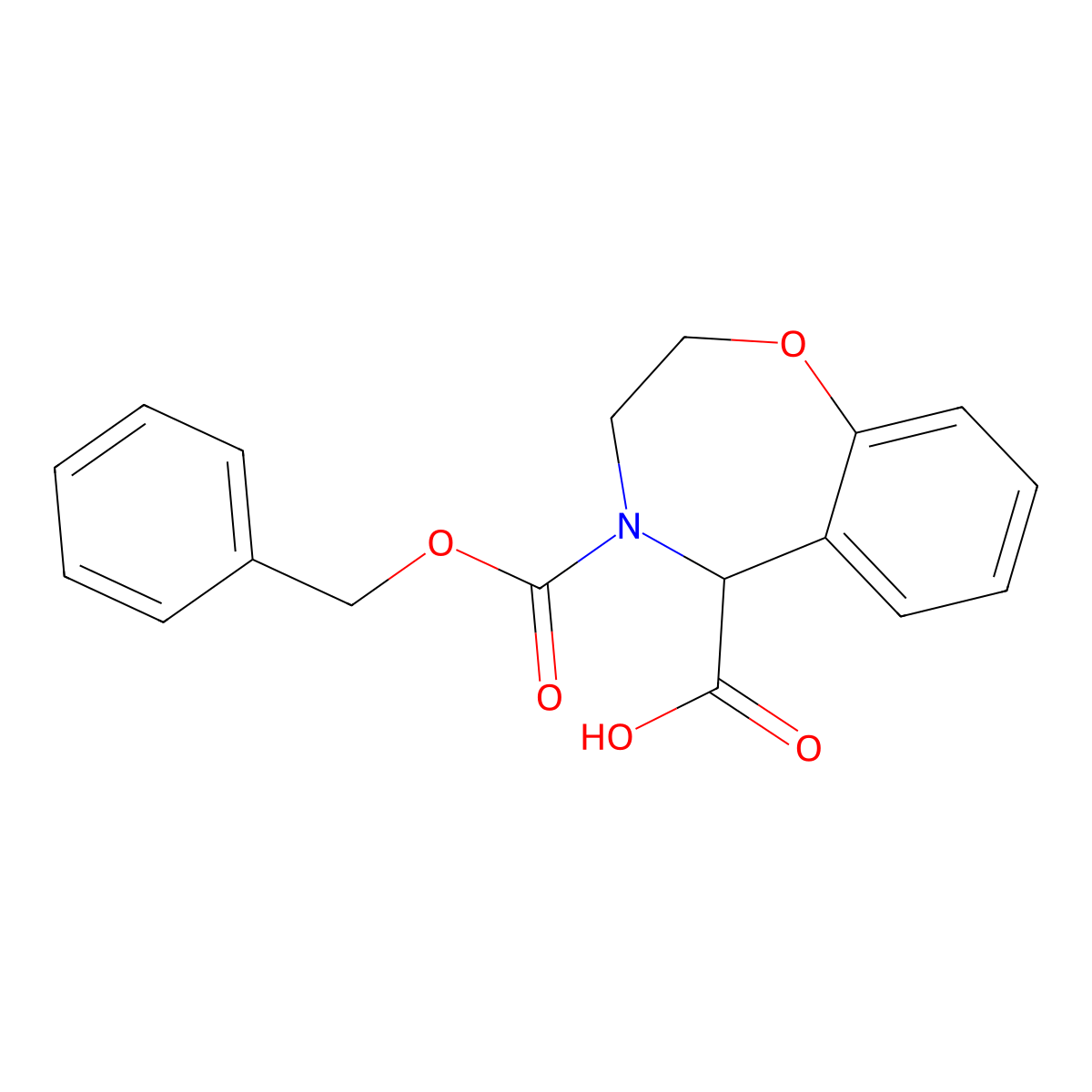 4-[(Benzyloxy)carbonyl]-2,3,4,5-tetrahydro-1,4-benzoxazepine-5-carboxylic acid molecular structure, CAS 2137443-25-3