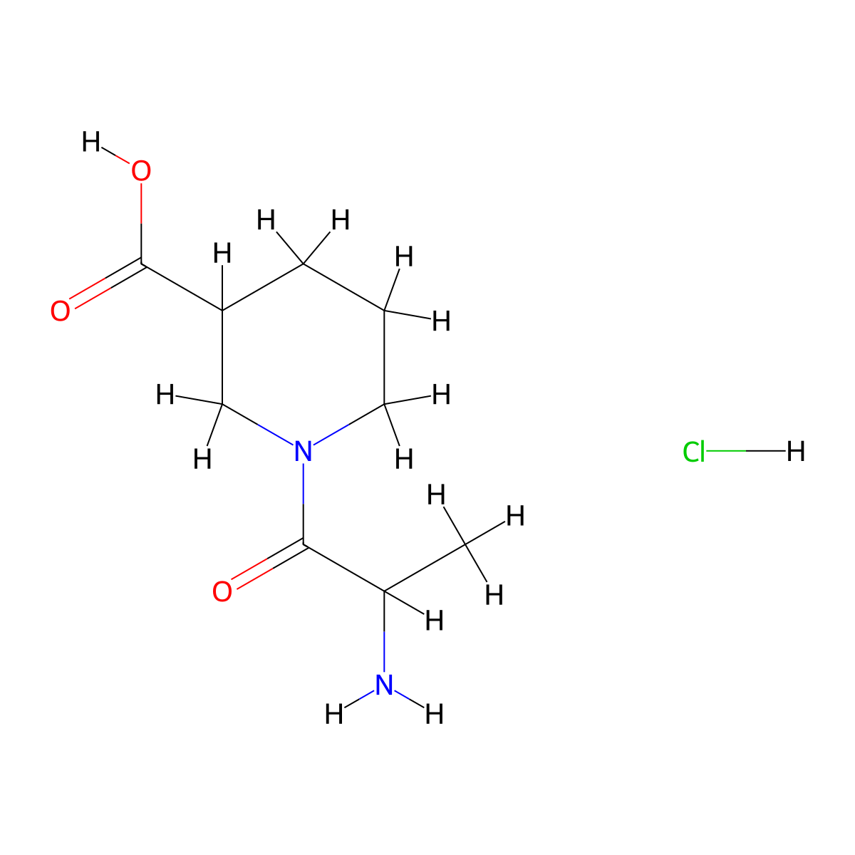 1-(2-Aminopropanoyl)piperidine-3-carboxylic acid hydrochloride molecular structure, CAS 2137447-79-9