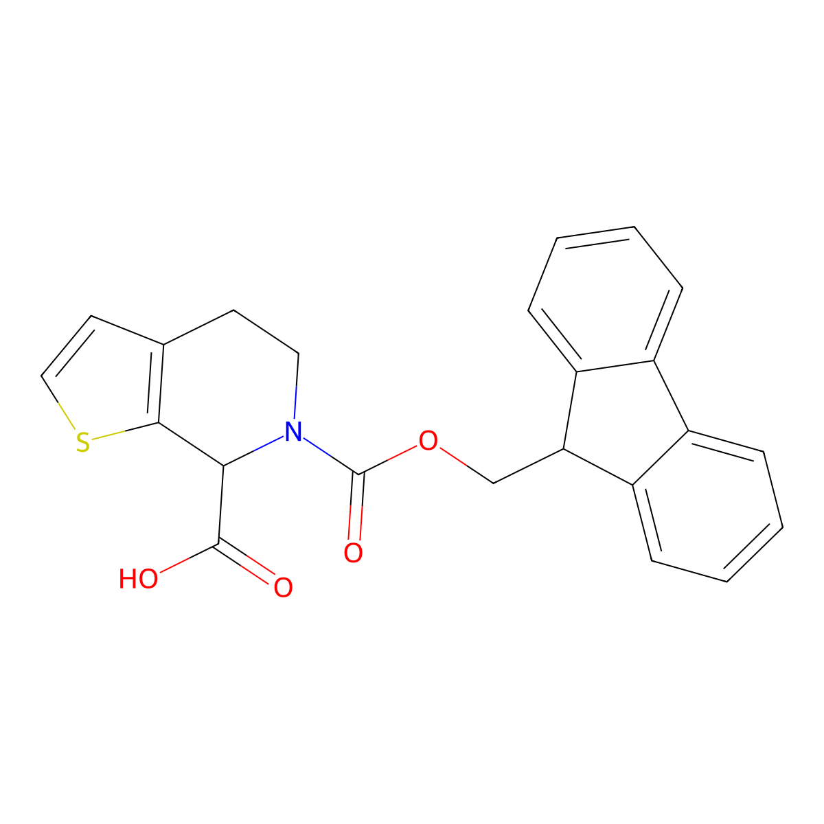 6-{[(9H-fluoren-9-yl)methoxy]carbonyl}-4H,5H,6H,7H-thieno[2,3-c]pyridine-7-carboxylic acid molecular structure, CAS 2137448-03-2