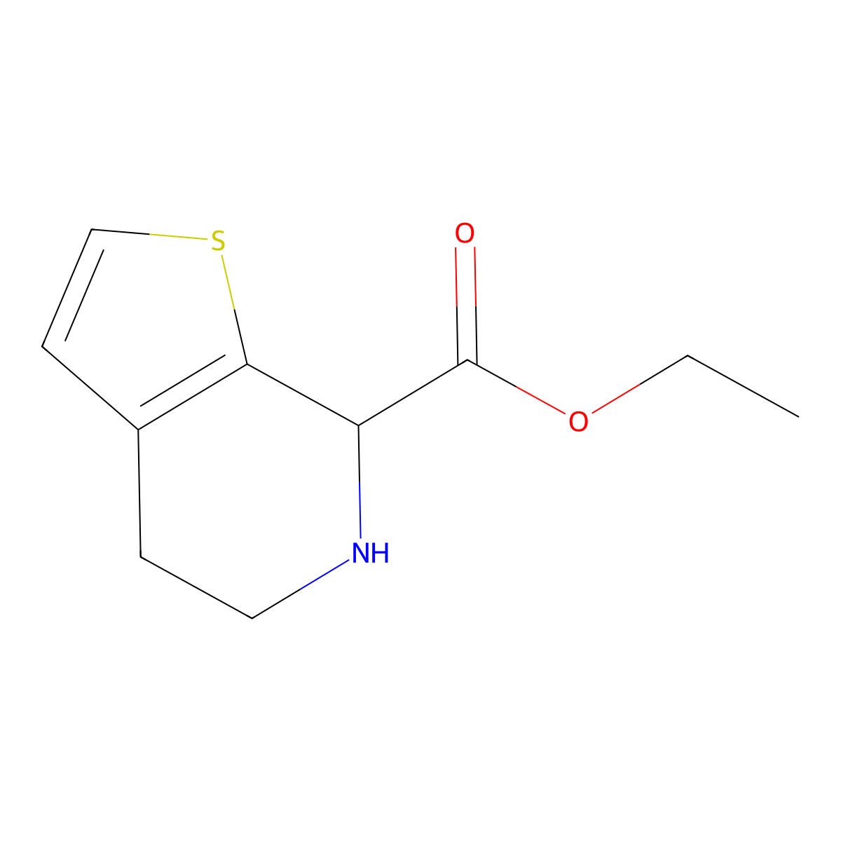 ethyl 4H,5H,6H,7H-thieno[2,3-c]pyridine-7-carboxylate molecular structure, CAS 2137448-10-1