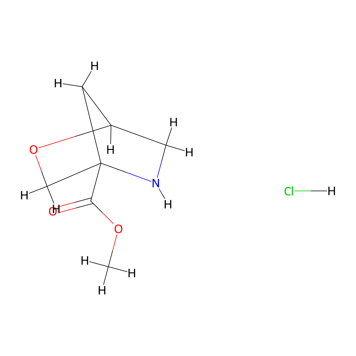 Methyl 2-oxa-5-azabicyclo[2.2.1]heptane-4-carboxylate hydrochloride molecular structure, CAS 2137451-00-2