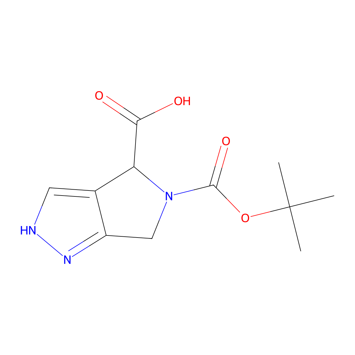 5-[(tert-butoxy)carbonyl]-2H,4H,5H,6H-pyrrolo[3,4-c]pyrazole-4-carboxylic acid molecular structure, CAS 2137457-34-0