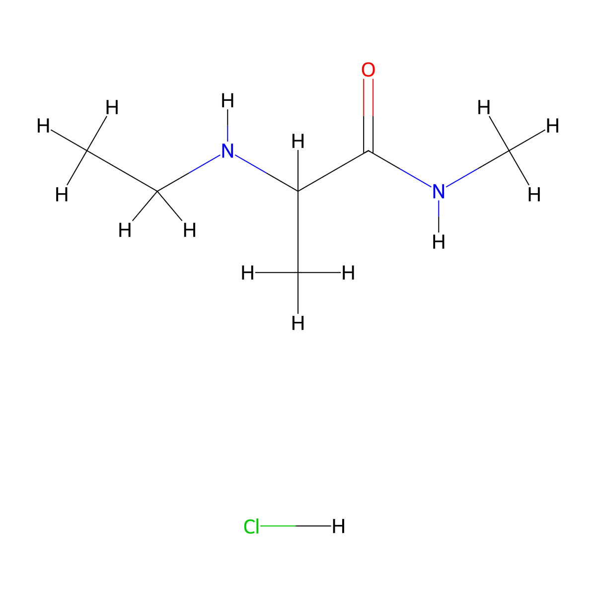 2-(ethylamino)-N-methylpropanamide hydrochloride molecular structure, CAS 2137457-79-3