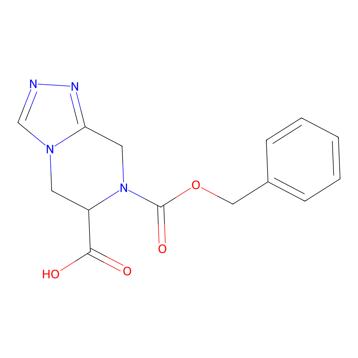 7-[(benzyloxy)carbonyl]-5H,6H,7H,8H-[1,2,4]triazolo[4,3-a]pyrazine-6-carboxylic acid molecular structure, CAS 2137462-48-5