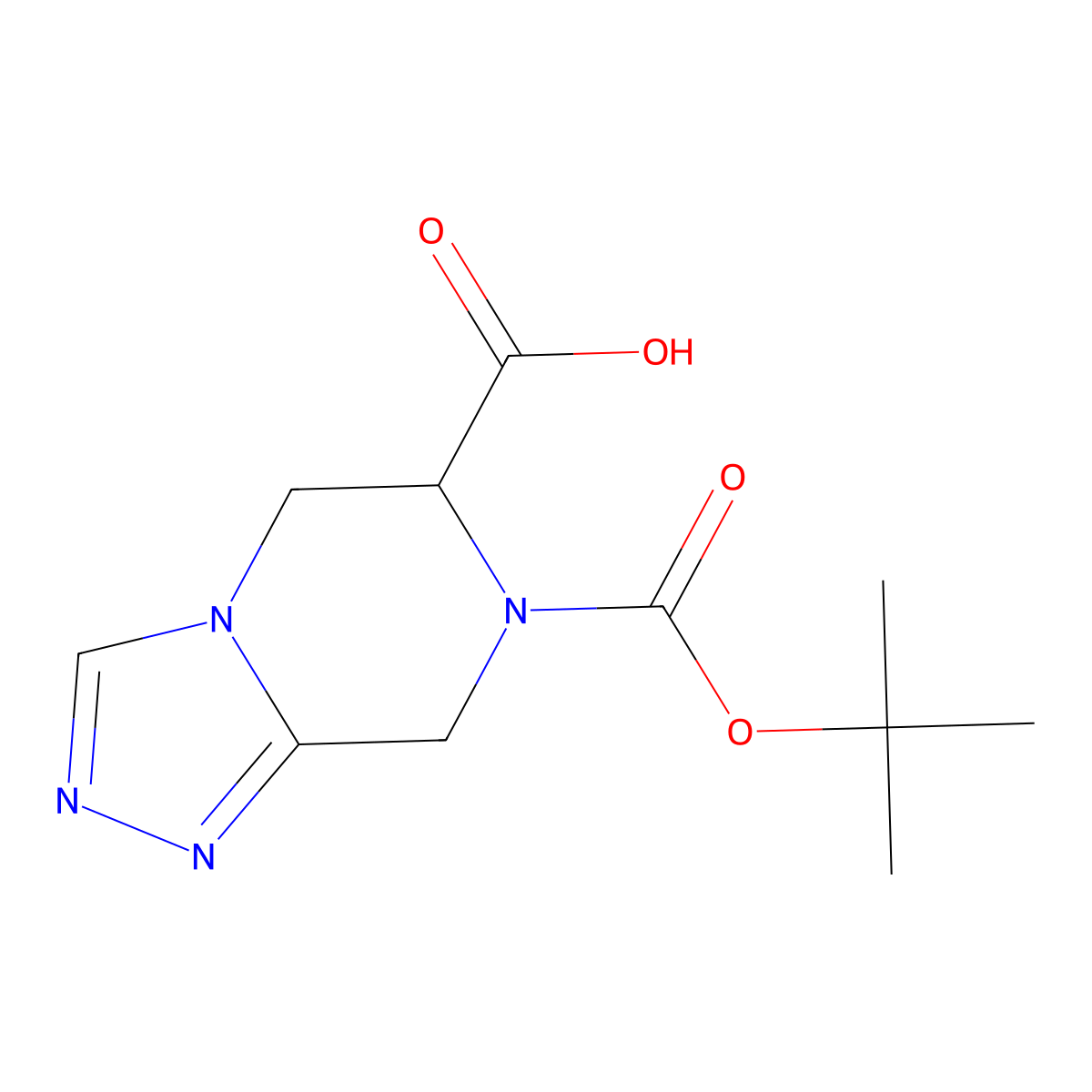 7-[(tert-butoxy)carbonyl]-5H,6H,7H,8H-[1,2,4]triazolo[4,3-a]pyrazine-6-carboxylic acid molecular structure, CAS 2137462-87-2