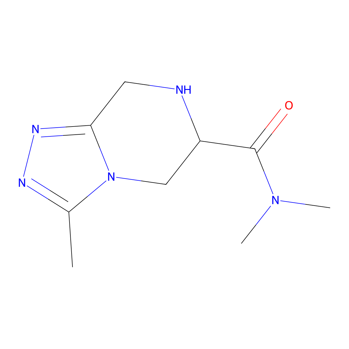 N,N,3-trimethyl-5H,6H,7H,8H-[1,2,4]triazolo[4,3-a]pyrazine-6-carboxamide molecular structure, CAS 2137463-30-8