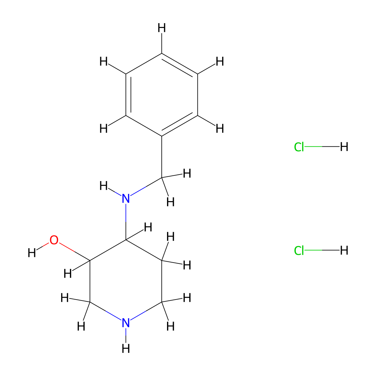 4-(Benzylamino)piperidin-3-ol dihydrochloride molecular structure, CAS 2137463-78-4