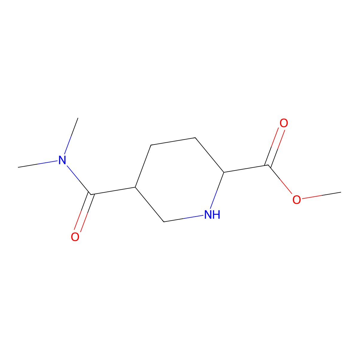 Methyl 5-(dimethylcarbamoyl)piperidine-2-carboxylate molecular structure, CAS 2137470-60-9
