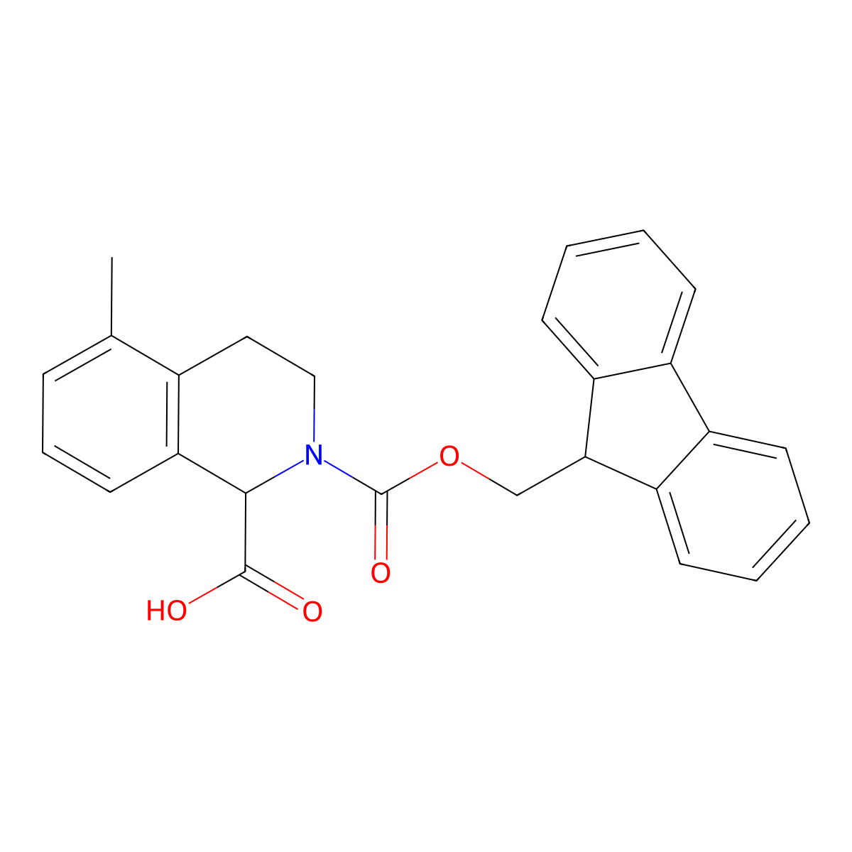 2-{[(9H-fluoren-9-yl)methoxy]carbonyl}-5-methyl-1,2,3,4-tetrahydroisoquinoline-1-carboxylicacid molecular structure, CAS 2137471-49-7