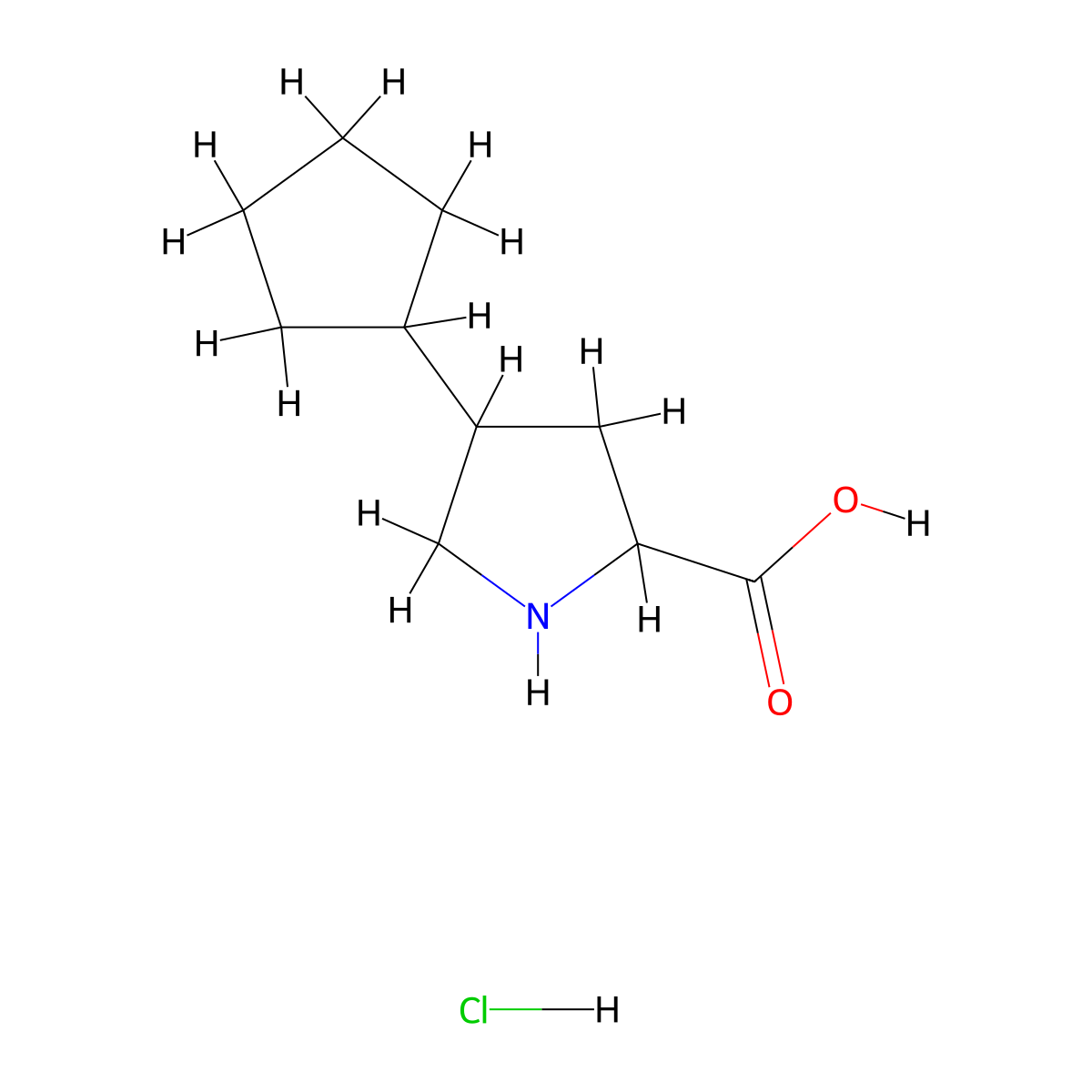 4-Cyclopentylpyrrolidine-2-carboxylic acid hydrochloride molecular structure, CAS 2137472-11-6